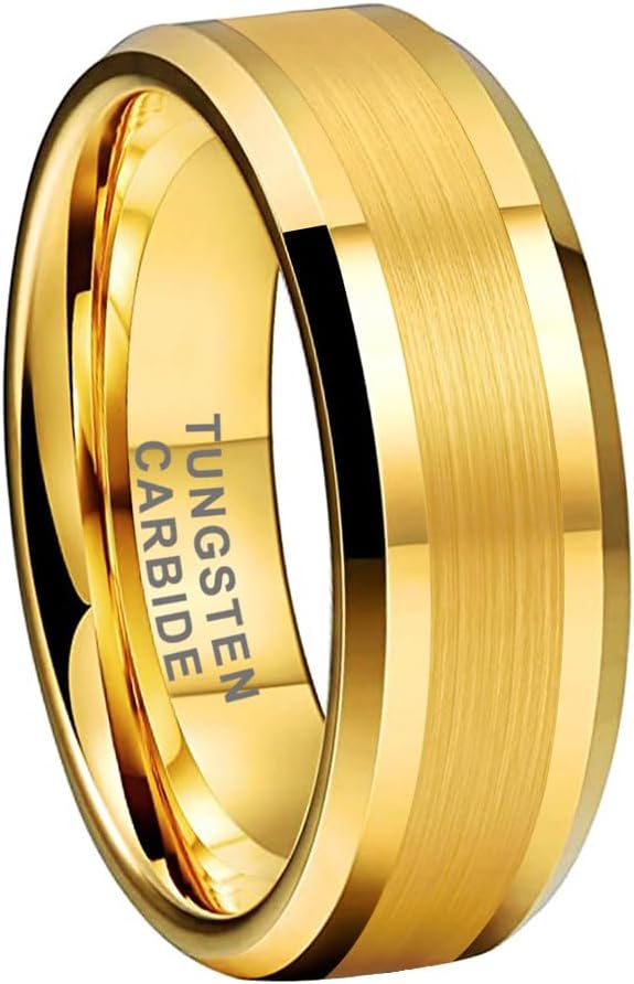 TUTISS tungsten carbide ring front view showing matte finish