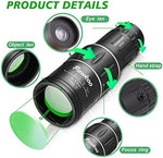 Pankoo 16x52 monocular showing objective lens detail