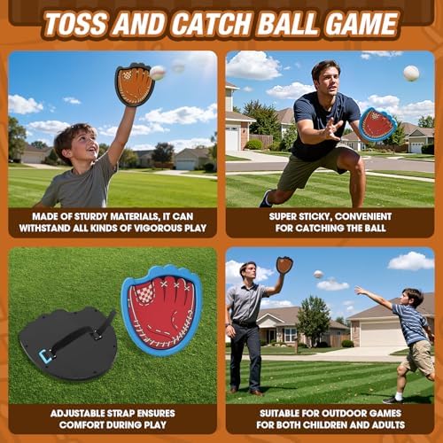 Family playing HYES toss and catch game outdoors