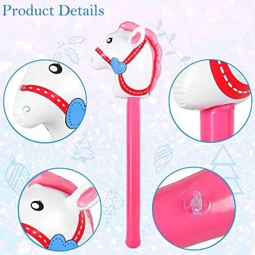 Inflatable horse stick toy for kids western costume