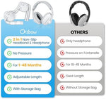 Infant wearing Orzbow baby ear muffs with soft elastic headband