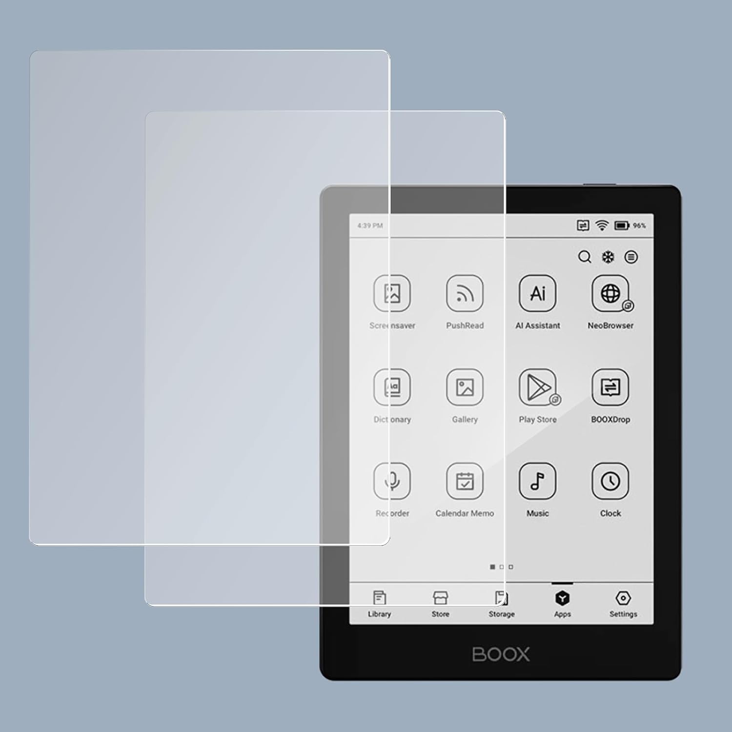 LaoShuSheng matte screen protector for Onyx Boox Go 6 front view