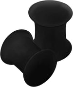 2PCS Silicone Black 1/2 inch 12mm Double Flared Saddle Earring Earring Stretcher Ear Gauges Lobe Piercing Jewelry 2669 - Image 11