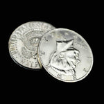 Magic flipper coin displayed for stage illusion routines
