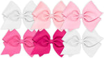 Wee Ones Girls' 6 Piece Set of Bows, Solid Grosgrain Variety Pack on a WeeStay No-Slip Hair Clip, Mini, Red, Orange, Yellow, Navy, Green, Purple - Image 9