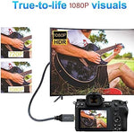 Twozoh short 1 foot nylon braided Type D cable highlighting durable shielding design.
