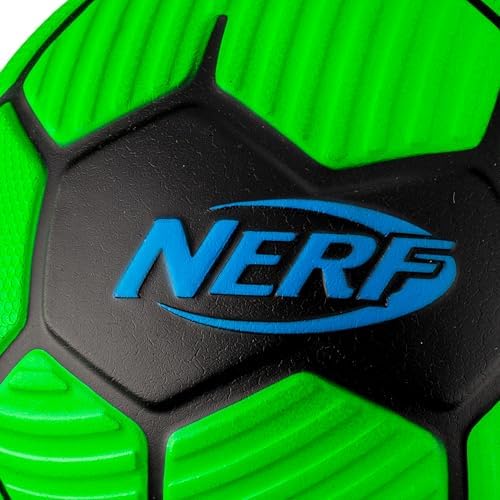 Nerf Proshot mini foam soccer ball packaging detail highlighting the authentic brand markings.