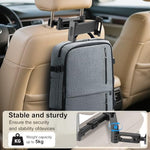 Kairiyard universal car tablet mount demonstrating three hundred and sixty degree rotation capability between portrait and landscape modes.