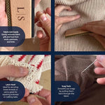 Lona Scott latch hook and snag repair needles for fixing loose threads on sweaters.