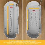 Flame retardant wire storage unit protecting television cables from pets on floor.