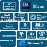 Intel Ultra 9 processor driven laptop in tent mode for viewing