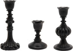 Guichifun black candlestick holder set front view decor