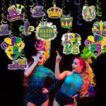 Double sided crown and drum cardstock cutouts display