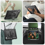 SEYMAC for iPad Pro 13 Inch Case 2024 M4 (7th Gen), Heavy Duty Shockproof Protective Case with Screen Protector, 360° Rotating Stand, Hand/Shoulder Strap and Pen Holder for iPad Pro 13 2024, Black - Image 7