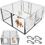 Escape proof white puppy pen mesh top with metal fixing buckles
