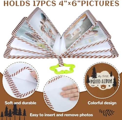 ZOIIWA baby memory book set featuring the green star stroller clip