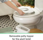 Toddler using the Ingenuity My Size Potty Pro toilet