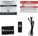 Rockville BLUAMP 90 stereo bluetooth amplifier with clear view of the digital LCD display screen