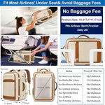 EZUOLA flight approved carry on bag unzipped 180 degrees revealing suitcase style compartments