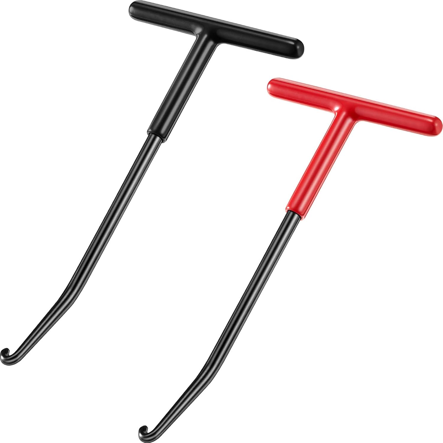 Mudder 2 Piece Exhaust Spring Puller Tool front view showing red and black handles