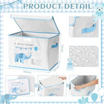Side profile of LemonRoad baby memory storage box with handles