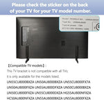Side profile of Tjyuze television base mounts illustrating the screwless snap-in locking tab configuration.
