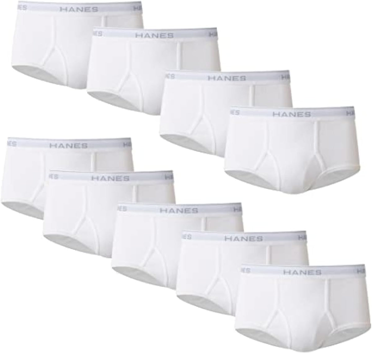 Hanes Men's Underwear Brief Pack, Full Rise Cotton Briefs, Moisture-Wicking Underwear, White, Multi-pack - Image 6