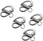Ayunwei fixed snap shackles front view showcasing stainless steel construction