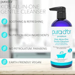 Pura D'or Kids gentle shampoo and bubble bath product packaging