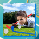 Brightly colored Spaluck plastic golf clubs for birthday gifts
