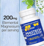 Natural Stacks MagTech magnesium 90 capsules side label featuring open source transparency certification.