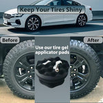 Close up of wave textured tire detailing sponge tool