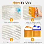 2 Pcs Blind Cleaner Duster Tool,Blind Dusters for Cleaning,Cleaning Brush,7 Finger Dusting Cleaner Tool for Window & Air Conditioner,Window Blinds Cleaner Microfiber Washable - Image 5