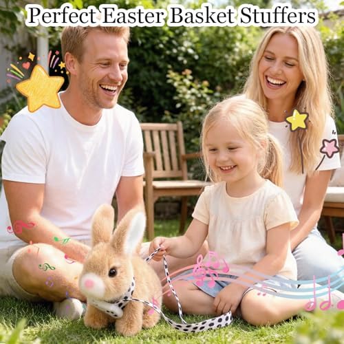 Sprstar interactive rabbit toy showing realistic wiggling ears