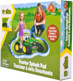 The packaging box of the authentic imported John Deere children water toy showing safety instructions and features.