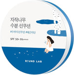 ROUND LAB Birch Juice Moisturizing Sun Cushion front packaging view for authentic Korean skincare purchase