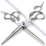 7" 7.5" 8"9" Professional Hairdressing Scissors Barber Salon Hair Cutting Dragon Shears (Large). (7 inch-A) - Image 13
