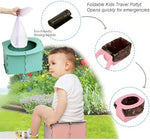 Side view of Vufvoid foldable travel potty seat