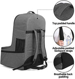 Luxja Car Seat Travel Bag bottom view showing rubber pads