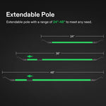 Vivosun 4-pack metal support rods angled view