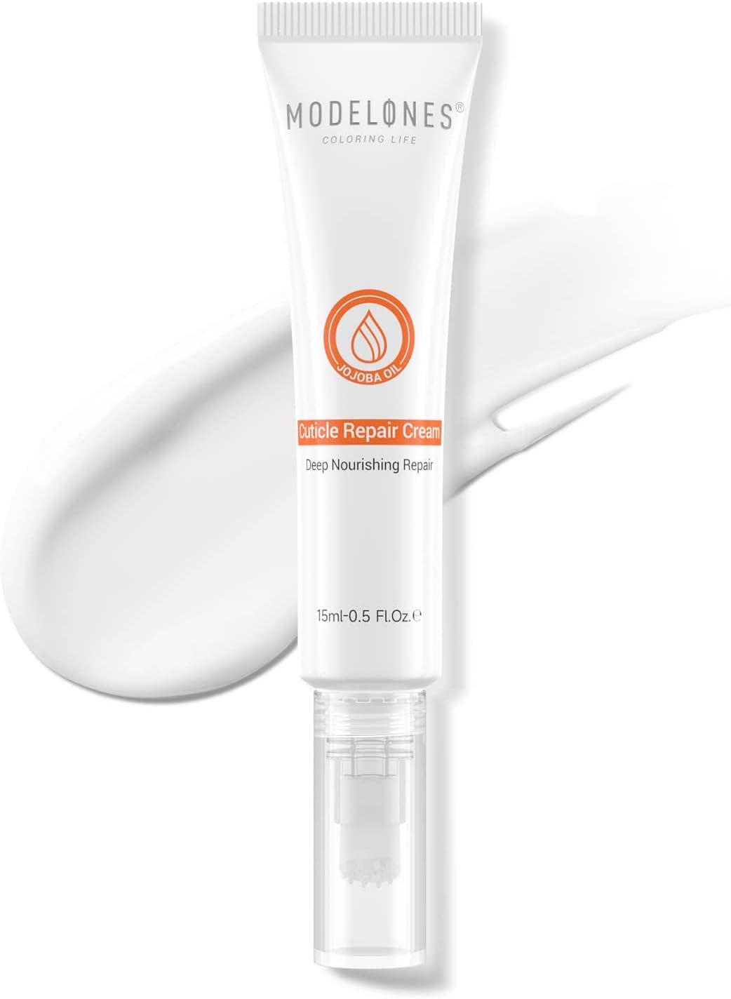 modelones Cuticle Cream, Ultra-Hydrating Nail Care for Damaged Nails Organic Jojoba Oil Vitamin E, Cuticle Non-greasy Dry Cracked Cuticles 15ML - Image 1