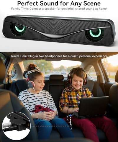 MagoFly media player alongside its included accessories including the 360 degree radio frequency remote control.