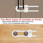 Detailed view of the 4 button locking mechanism on Terdewe cabinet safety latches