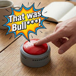 Official BS button packaging showing hilarious graphics and product details.