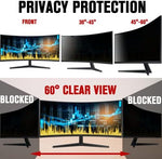 ZYY 34 inch anti glare and blue light blocking screen protector close up detail