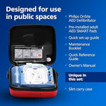 Philips M5066A-C02 defibrillator with slim carry case and medical kit