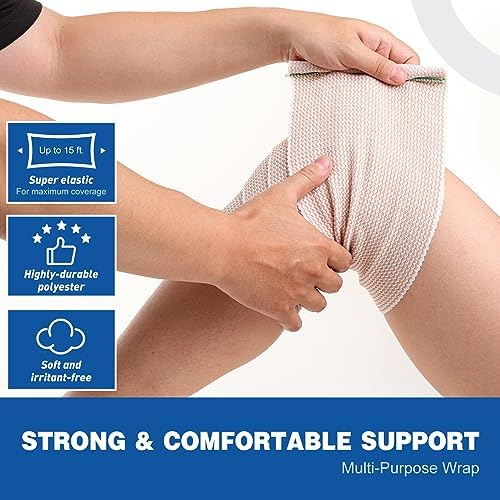Hook and loop fastener detail on AZEN compression wrap