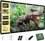 AAJK portable movie screen showing foldable anti-crease polyester material texture