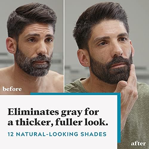Just For Men facial hair dye kit containing color base color developer mixing tray and brush