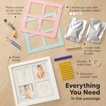 KeaBabies newborn keepsake kit wooden frame placed elegantly on a nursery tabletop